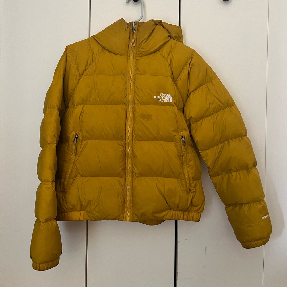 Women’s The North Face Cropped Puffer Jacket - Mustard